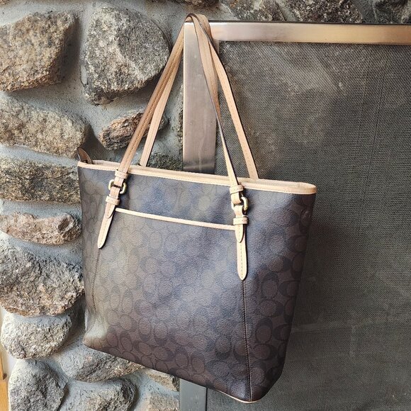 COACH K1321-F28365 Peyton Signature Zip Top Tote Bag - Picture 8 of 15